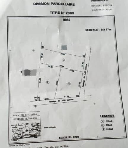 Opportunité immobiliere à Togba Ouega (AB-CALAVI)