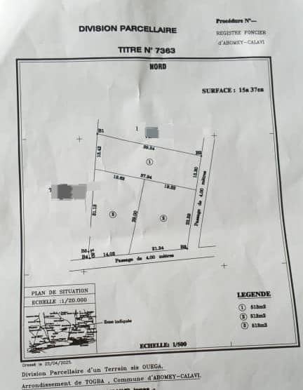 Opportunité immobiliere à Togba Ouega (AB-CALAVI)