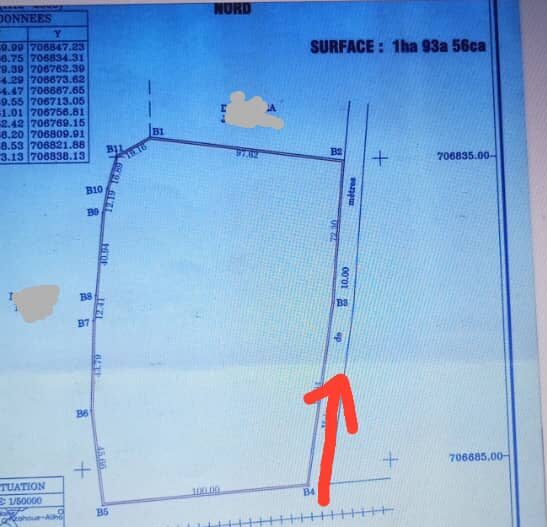 Deux hectares en angle de rue avec le TF personnel à ouidah agonkanmey